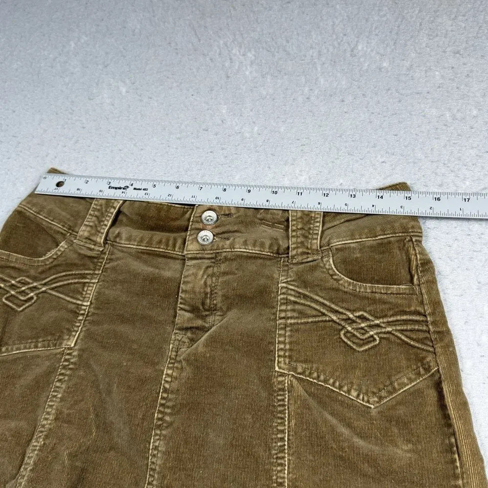 Rewind Corduroy Skirt Womens Size 11 Brown Juniors Short Flare Vintage Fairy